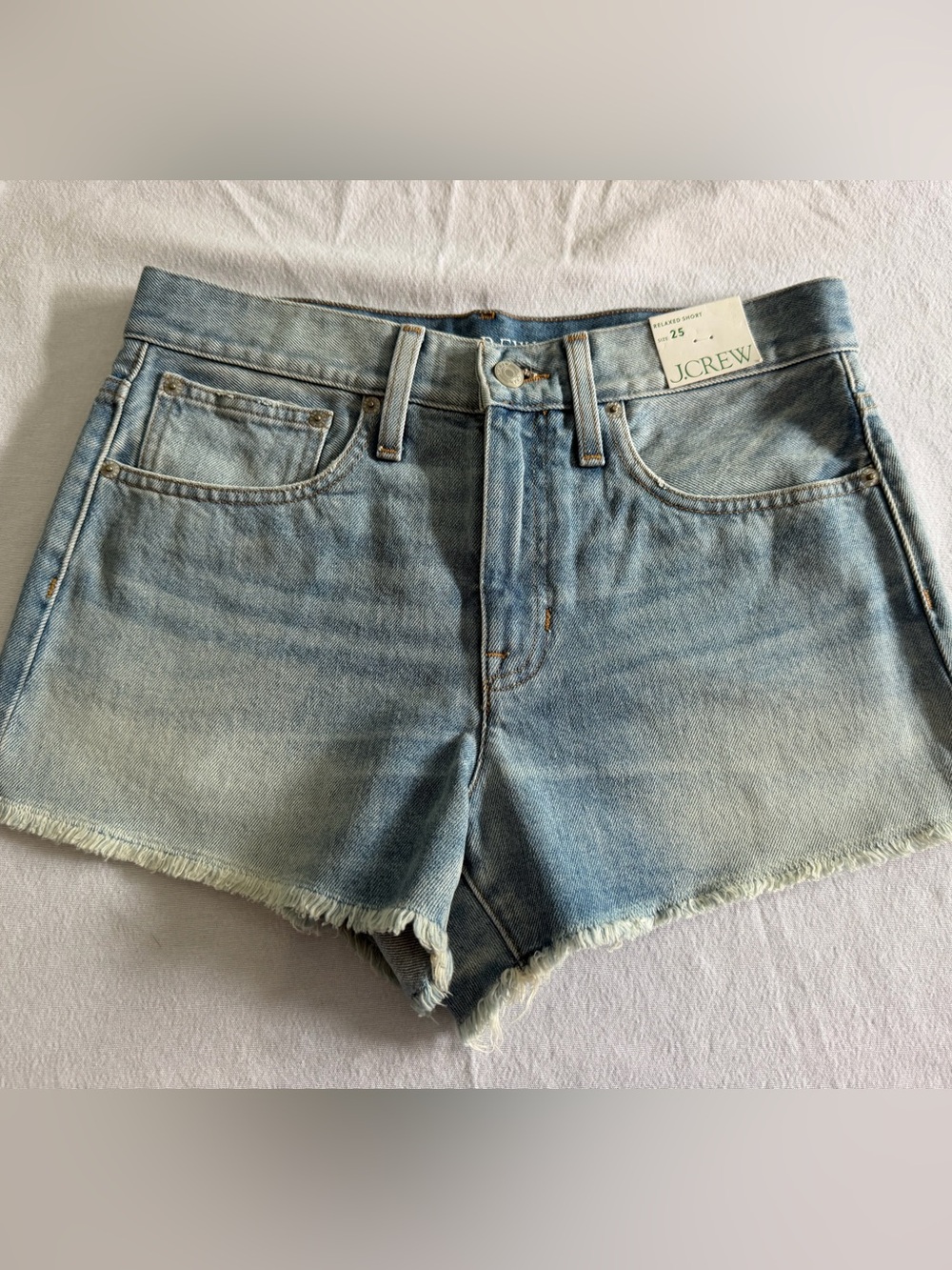J. Crew Faded Light Blue Denim Cutoff Shorts
